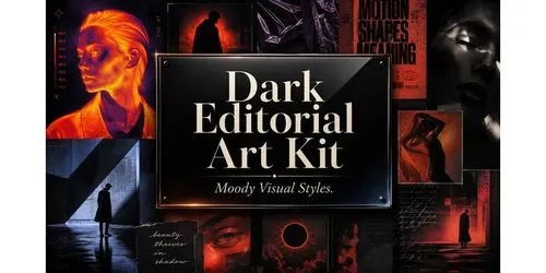 Dark Editorial Art Kit product preview
