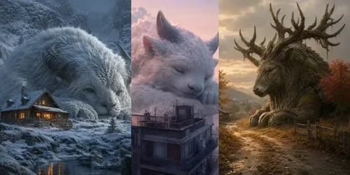 Example output for Giant Cozy Monster Illustrations
