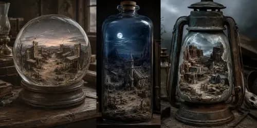 Example output for the Miniature Ghost Town Dioramas ChatGPT Image prompt
