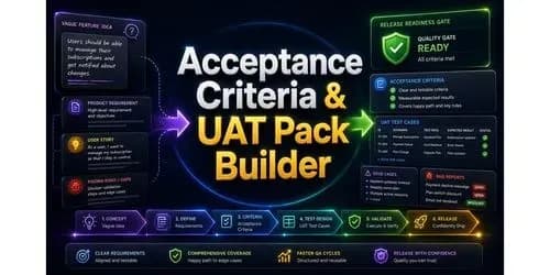 Example output for Acceptance Criteria Uat Pack Builder