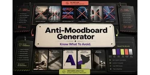 Example output for Antimoodboard Generator
