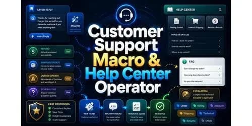 Example output for Customer Support Macro Help Centers