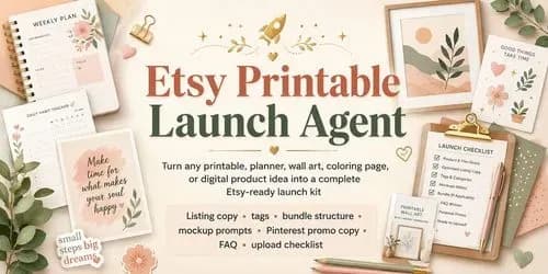 Example output for Etsy Printable Launch Agent