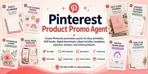 Example output for Pinterest Product Promo Agent