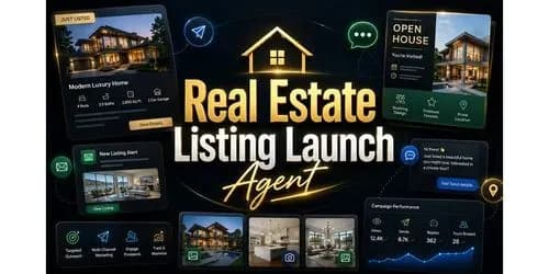Example output for Real Estate Listing Launch Agent