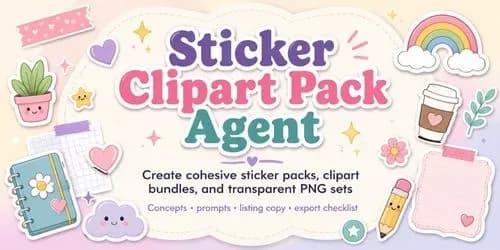Example output for Sticker Clipart Pack Agent