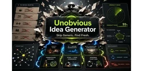 Example output for Unobvious Idea Generator