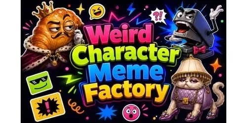 Example output for Weird Character Meme Factory