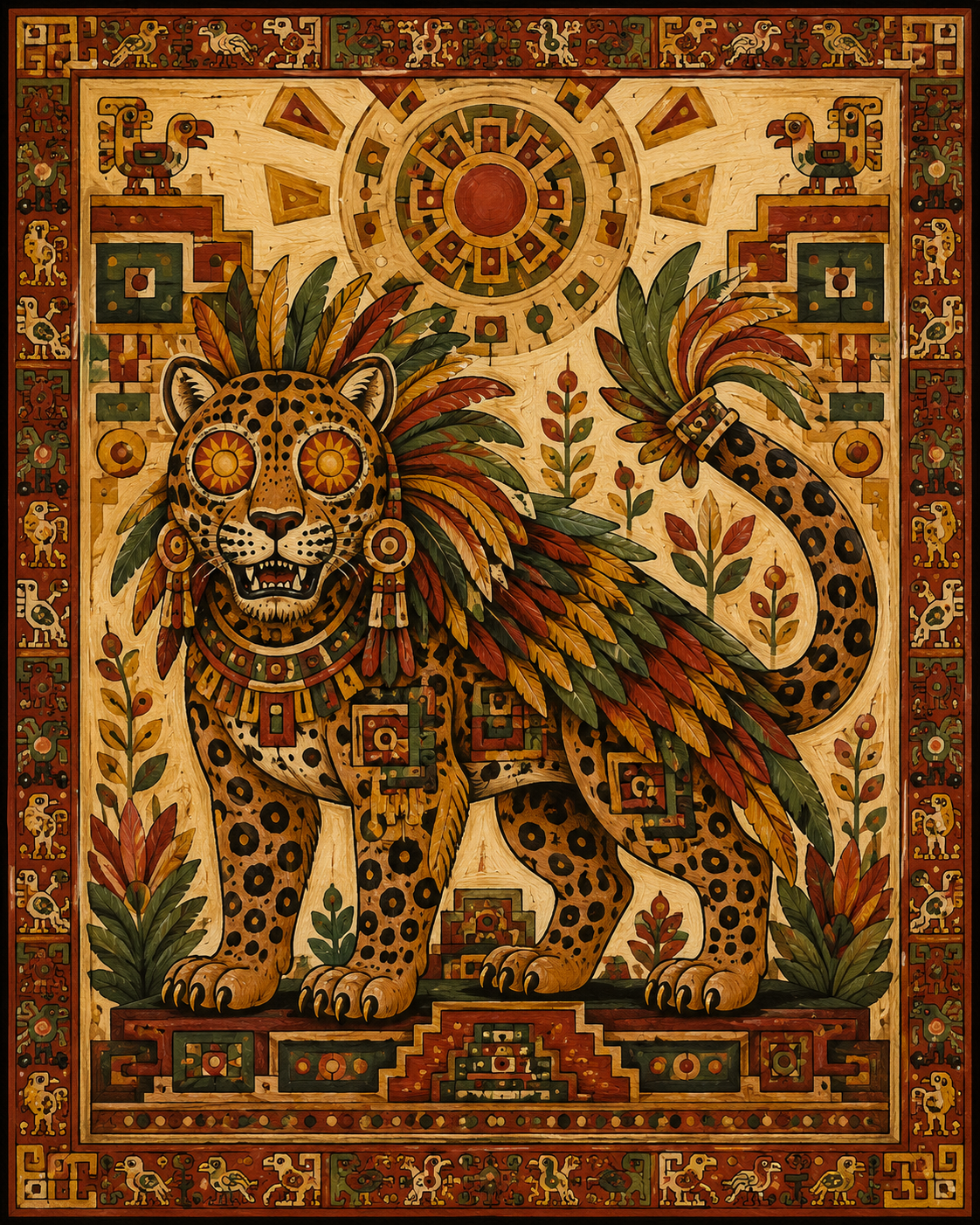 Example output for Biomechanical Animal Deity ChatGPT image prompt